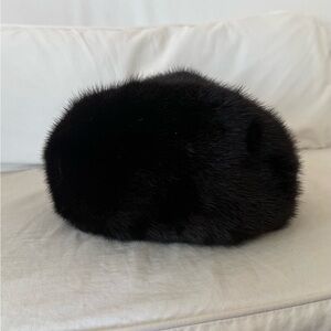 Elegant Black Real Fur Hat